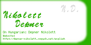 nikolett depner business card